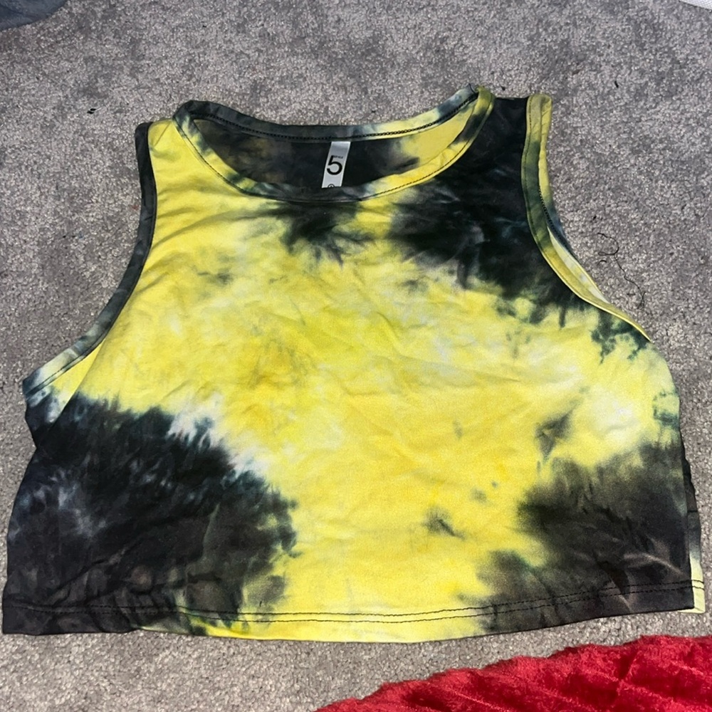 Size large, tie-dye cropped tank top